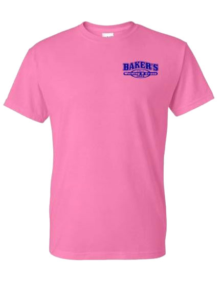 Baker Welding Crane Breast Cancer Awareness T Shirt Front